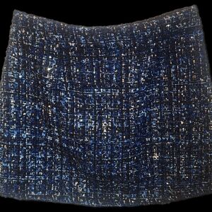 Forever 21 Black/Navy Tweed Mini Skirt